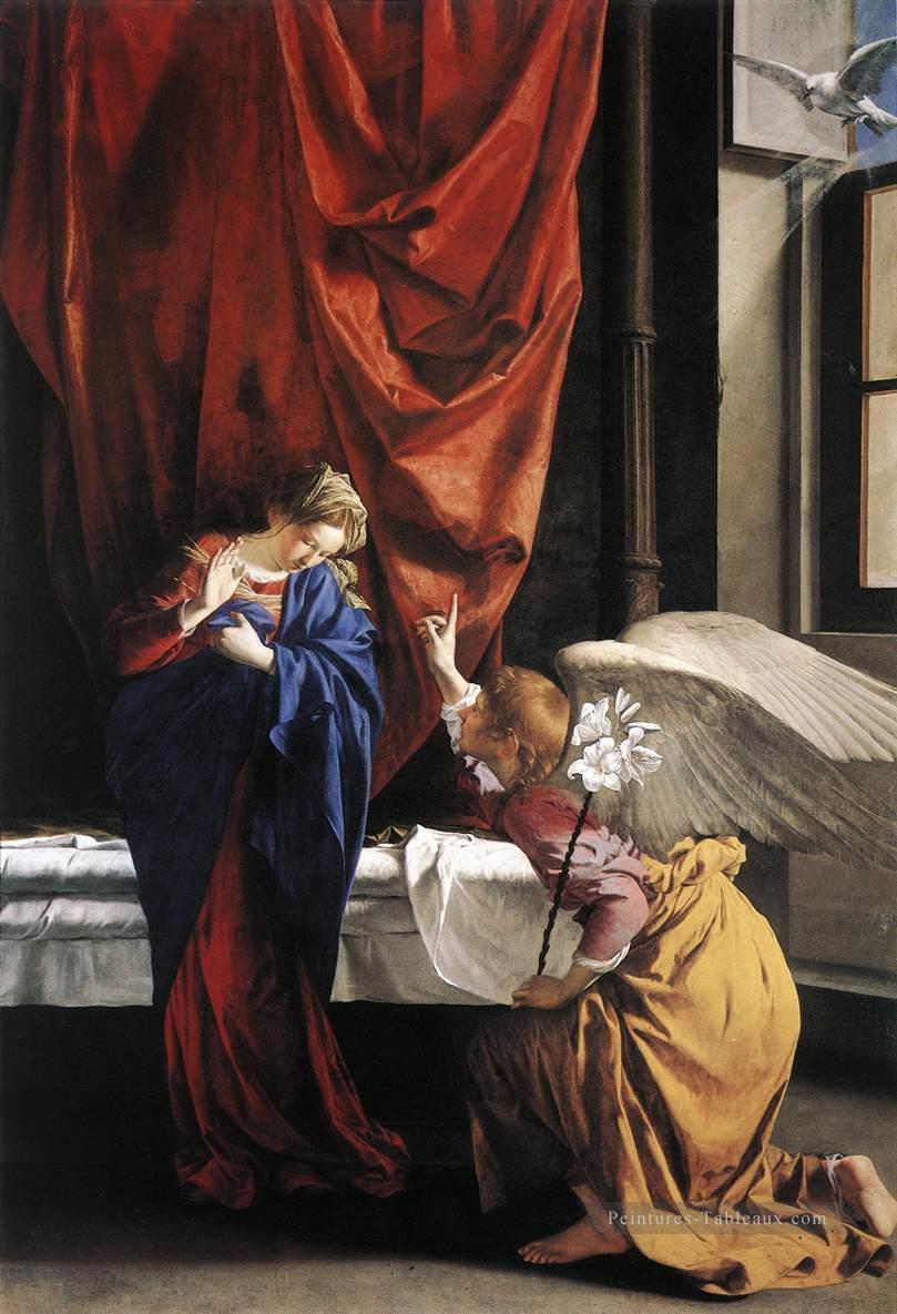 l’Annonciation Baroque peintre Orazio Gentileschi Peintures à l'huile